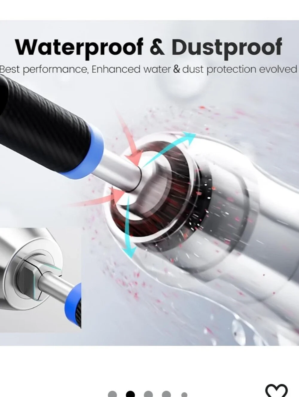 L'UGX Waterproof Dustproof Nail Drill 40000RPM for Professionals, Black